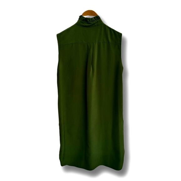Celine - 100% Green Silk Dress - Picture 6 of 7